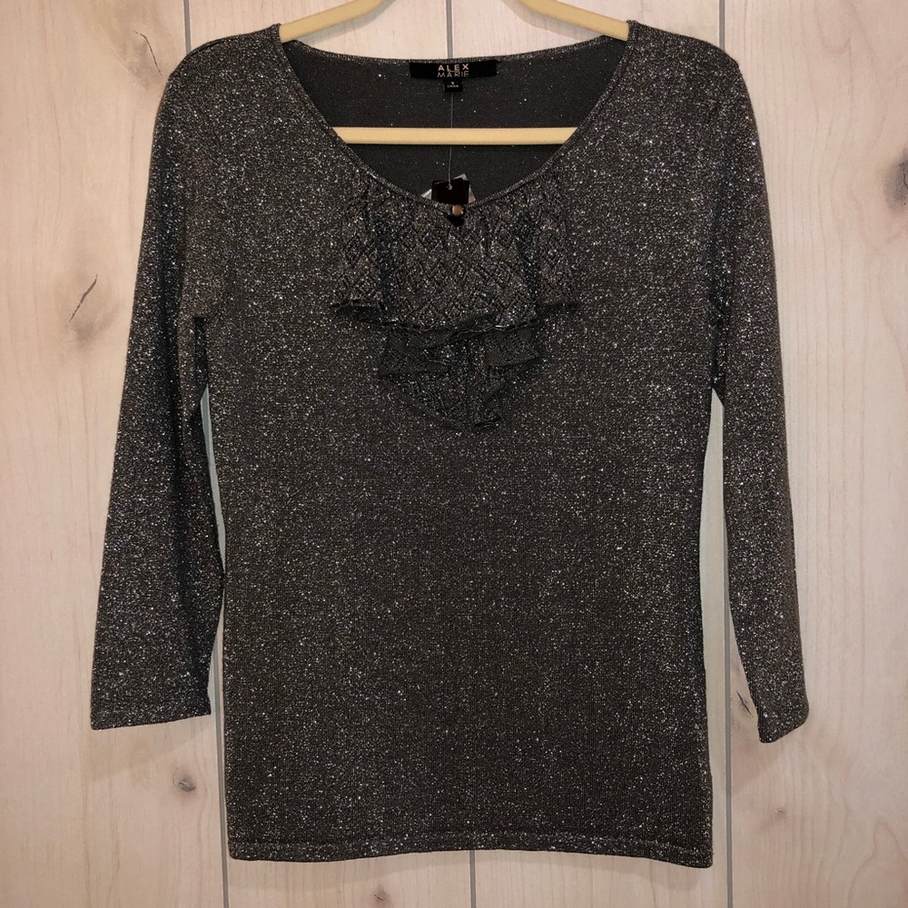 3/4 Sleeve Shimmer Top